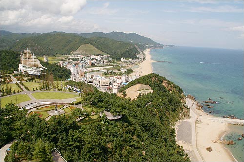 조각공원에서 바라본 정동진 전경 